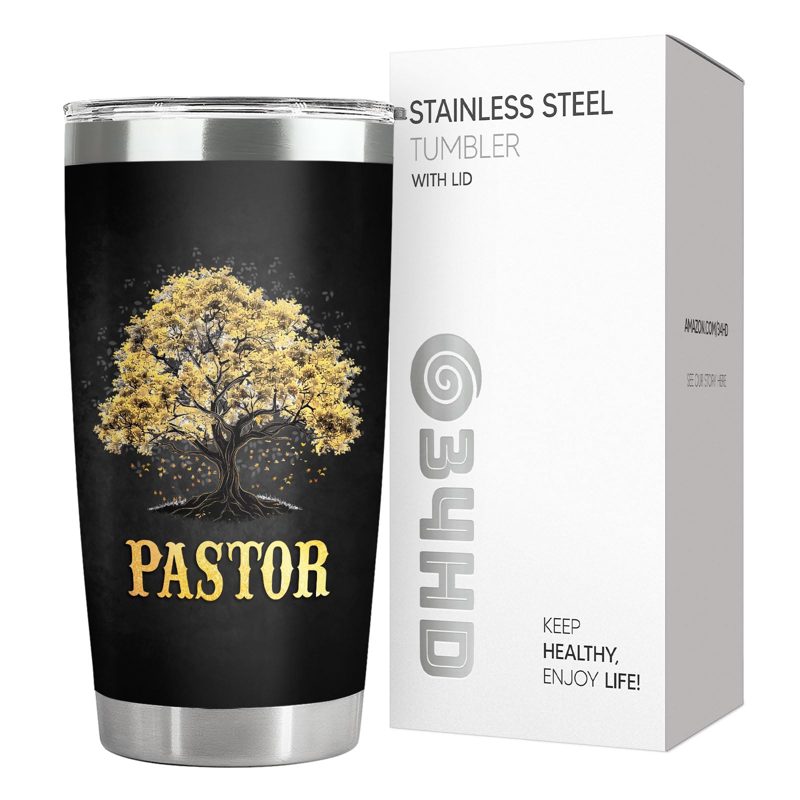 Amazon.com | 34HD Pastor Tumbler 20oz, Special Acronym Insulated